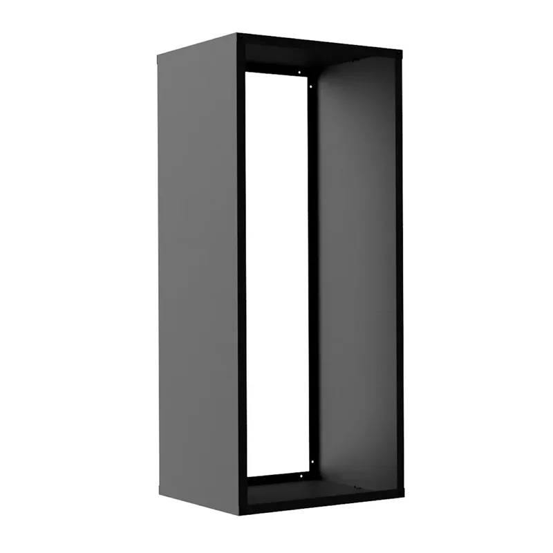 Leicht aufzubauender, moderner Brennholzspeicher für den Außenbereich