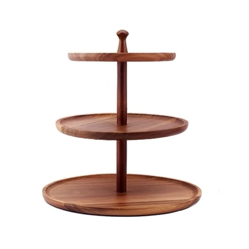 Gestuftes Dessertregal aus Holz
